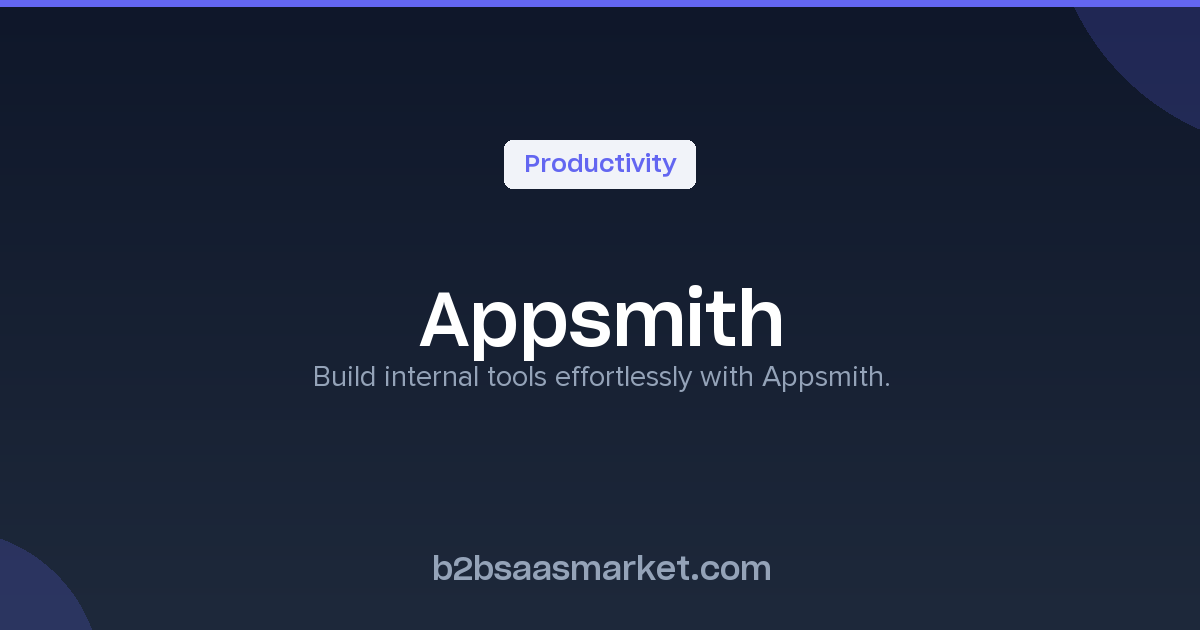 Appsmith - Open Source Internal Tool Builder - Review, Pricing & Features