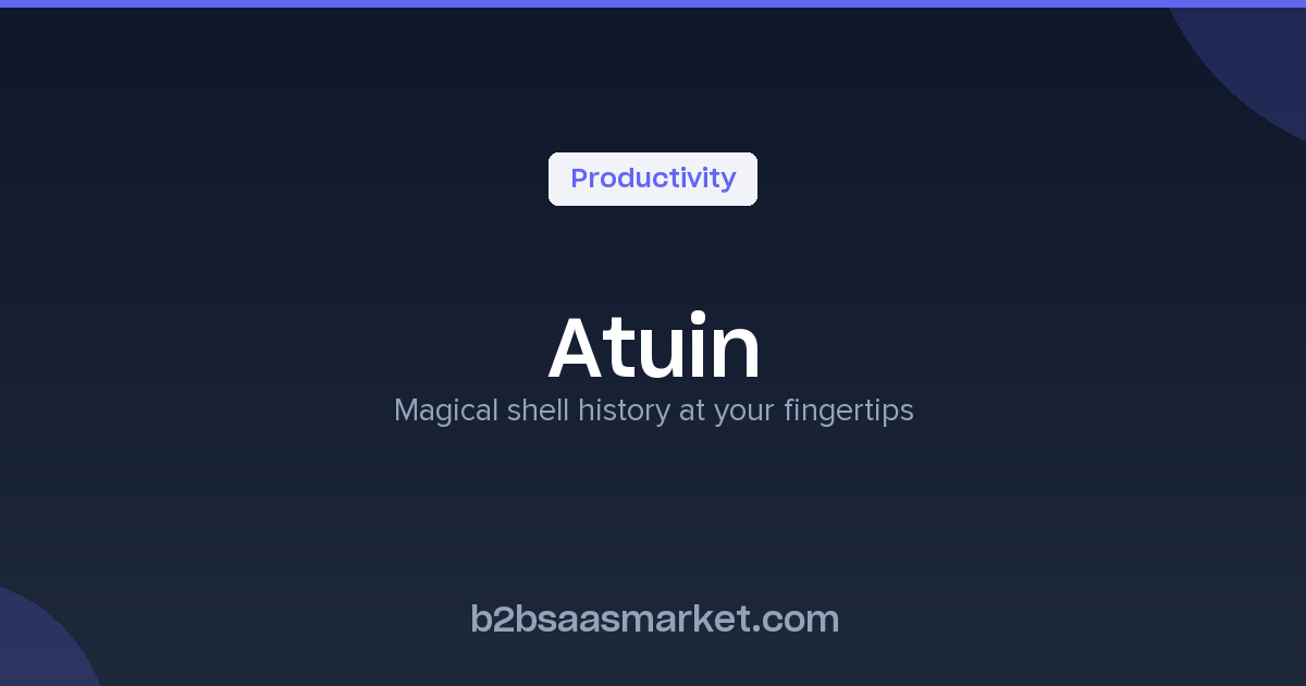 Atuin - Enhance Your Shell History Management - Review, Pricing & Features