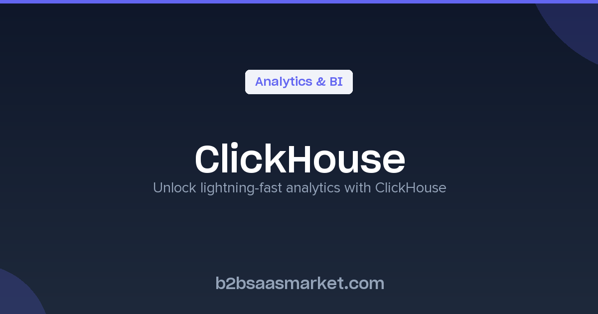 ClickHouse - Fast Open-Source Analytics Database - Review, Pricing ...