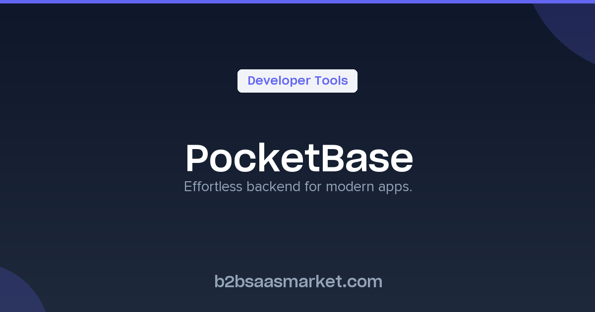 PocketBase - Open Source Backend Solution - Review, Pricing & Features