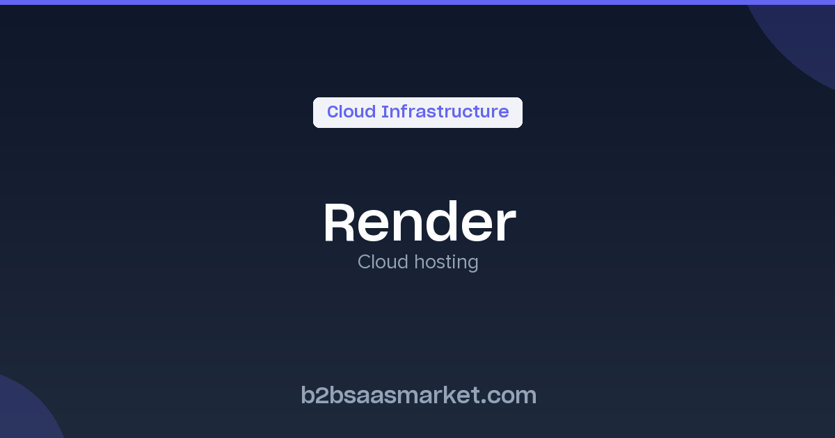 Render - Cloud Hosting Solution - Review, Pricing & Features