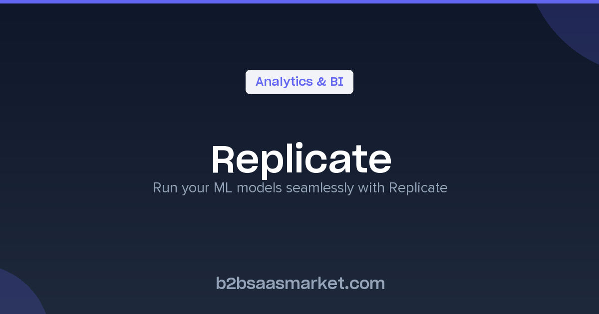 Replicate - Simplify Machine Learning Deployment - Review, Pricing ...