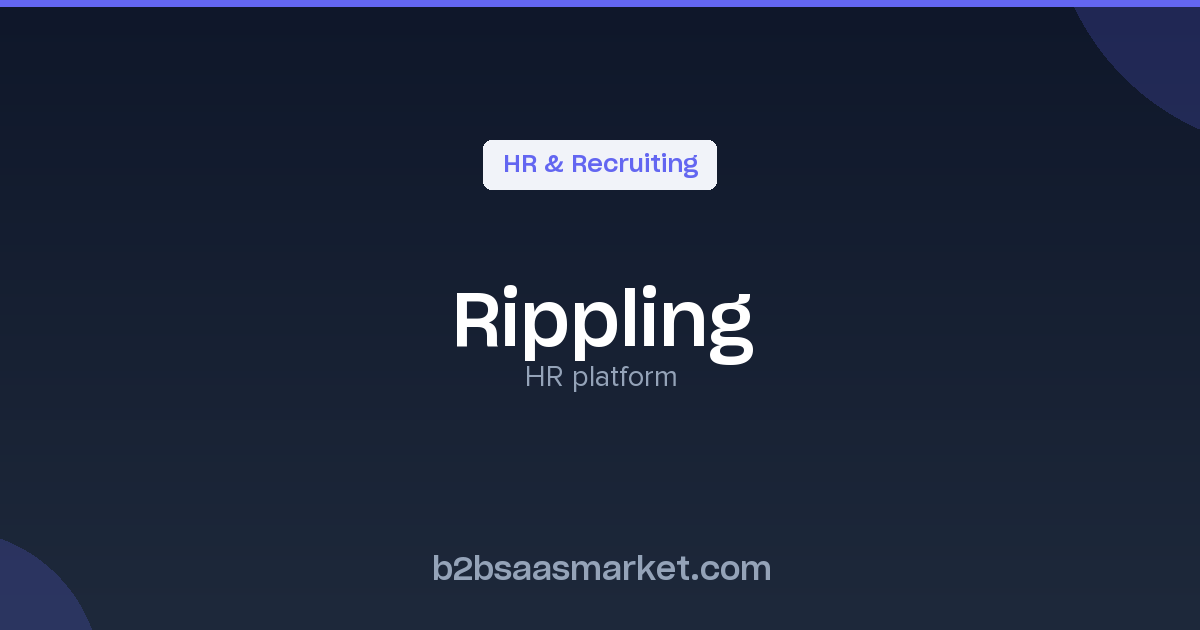 Rippling - Comprehensive HR Platform - Review, Pricing & Features