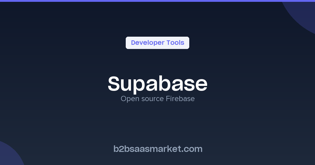 Supabase - Open Source Firebase Solution - Review, Pricing & Features