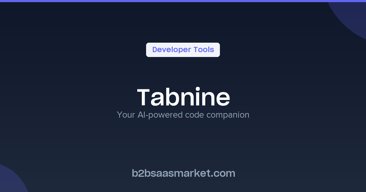 Tabnine - AI Code Assistant for Developers - Review, Pricing & Features