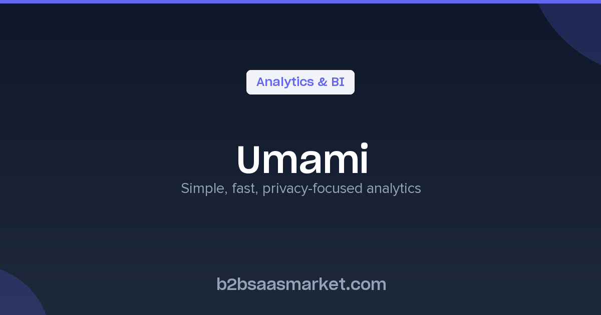 Umami - Privacy-Focused Analytics Tool - Review, Pricing & Features
