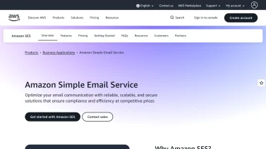 Amazon SES screenshot