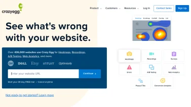 Crazy Egg screenshot