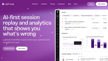 LogRocket screenshot